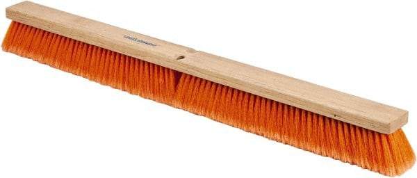 PRO-SOURCE - 36" General Purpose Polypropylene Push Broom - 3" Bristle Length, Wood Block, Threaded Handle Connection, Handle Sold Separately - Best Tool & Supply