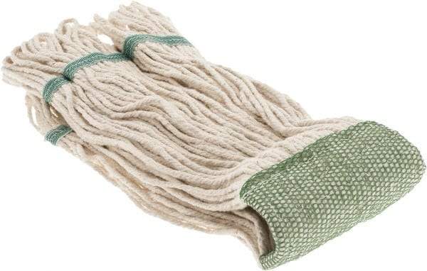 PRO-SOURCE - 5" Green Head Band, Small Cotton Loop End Mop Head - 4 Ply, Clamp Jaw Connection, Use for General Purpose - Best Tool & Supply