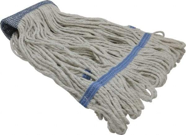 PRO-SOURCE - 5" Blue Head Band, Medium Cotton Loop End Mop Head - 4 Ply, Use for General Purpose - Best Tool & Supply