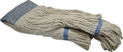 PRO-SOURCE - 5" Blue Head Band, Large Cotton Loop End Mop Head - 4 Ply, Clamp Jaw Connection, Use for Finishing - Best Tool & Supply