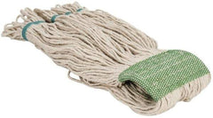 PRO-SOURCE - 5" Green Head Band, X-Large Cotton Loop End Mop Head - 4 Ply, Clamp Jaw Connection, Use for Finishing - Best Tool & Supply