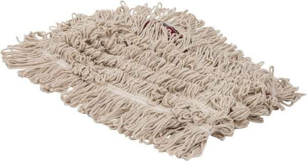 PRO-SOURCE - 36" Long x 5" Wide Yarn Blend Dust Mop Head - Snap-On, Red, Looped Head, Launderable - Best Tool & Supply