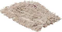 PRO-SOURCE - 36" Long x 5" Wide Yarn Blend Dust Mop Head - Snap-On, Red, Looped Head, Launderable - Best Tool & Supply