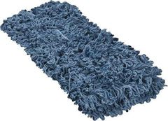 PRO-SOURCE - 18" Long x 5" Wide Yarn Blend Dust Mop Head - Snap-On, Blue, Looped Head - Best Tool & Supply