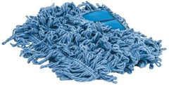 PRO-SOURCE - 24" Long x 5" Wide Yarn Blend Dust Mop Head - Snap-On, Blue, Looped Head - Best Tool & Supply