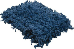 PRO-SOURCE - 36" Long x 5" Wide Yarn Blend Dust Mop Head - Snap-On, Blue, Looped Head - Best Tool & Supply