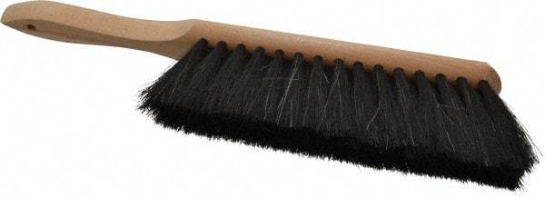 PRO-SOURCE - Horsehair Counter Duster - 2-1/2" Bristle Length, 8" Long Head, Hardwood Handle, Black - Best Tool & Supply