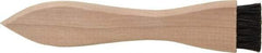 PRO-SOURCE - 4-3/4" OAL, Horsehair Dirt Brush - 1/2" Bristle Length, 7/8" Long x 1-3/32" Wide Head, Straight Hardwood Handle - Best Tool & Supply