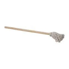 Made in USA - 21" OAL Toilet Bowl Brush - Cotton Bristles, 12" Wood Handle, Light Gray - Best Tool & Supply