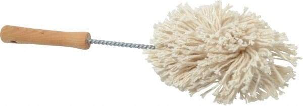 Made in USA - Cotton Food Service Brush - 11" Long x 3" Wide Head, 3-1/2" OAL, Ivory, Wood Block - Best Tool & Supply