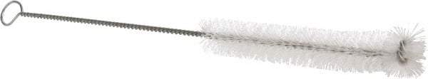 PRO-SOURCE - 1/2" Diam Nylon Tube Brush - 8" OAL, 3" Head Length, Wire Handle - Best Tool & Supply