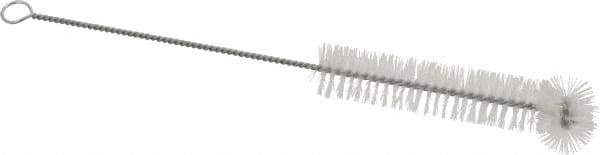 PRO-SOURCE - 3/4" Diam Nylon Tube Brush - 9" OAL, 3-1/2" Head Length, Wire Handle - Best Tool & Supply