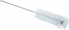 PRO-SOURCE - 1-3/8" Diam Nylon Tube Brush - 11" OAL, 4" Head Length, Wire Handle - Best Tool & Supply