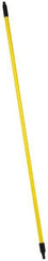 PRO-SOURCE - 60 x 1" Fiberglass Handle for Push Brooms - Threaded Connection, Yellow - Best Tool & Supply