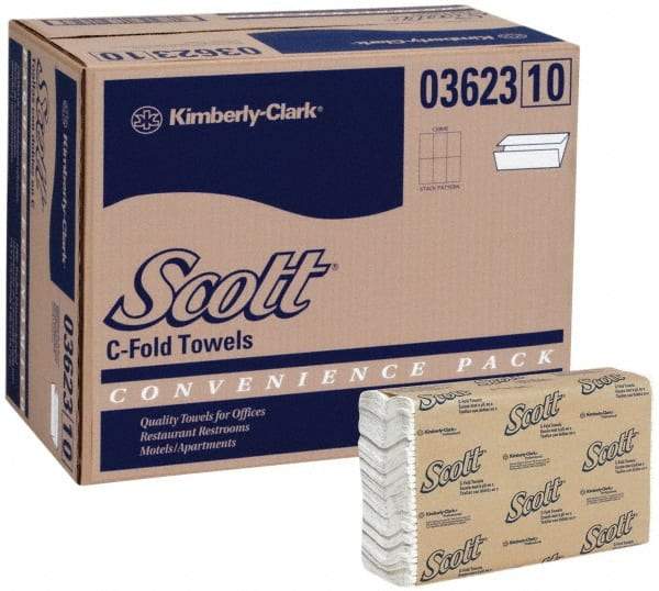 Scott - 1 Ply White C-Fold Paper Towels - 10-1/8" Wide - Best Tool & Supply