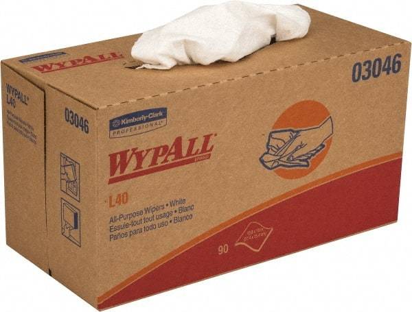 WypAll - L40 Dry General Purpose Wipes - Pop-Up, 10" x 10-3/4" Sheet Size, White - Best Tool & Supply