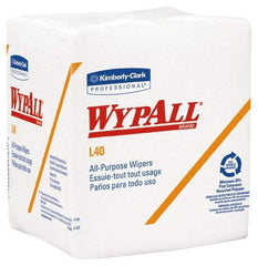 WypAll - L40 1/4 Fold General Purpose Wipes - Poly Pack, 12" x 12-1/2" Sheet Size, White - Best Tool & Supply