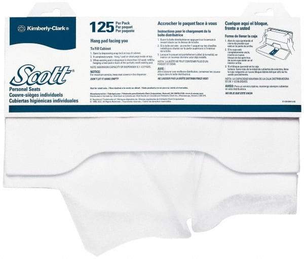 Scott - 18" Long x 15" Wide White Toilet Seat Covers - For In-Sight Toilet Seat Cover Dispensers, Reflections Toilet Seat Cover Dispensers, Windows Toilet Seat Cover Dispensers - Best Tool & Supply