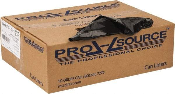 PRO-SOURCE - 1.25 mil Thick, Heavy-Duty Trash Bags - 43" Wide x 48" High, Black - Best Tool & Supply