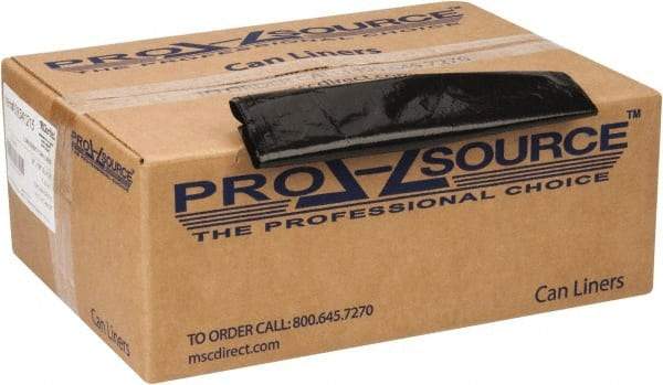 PRO-SOURCE - 1.25 mil Thick, Heavy-Duty Trash Bags - 38" Wide x 58" High, Black - Best Tool & Supply