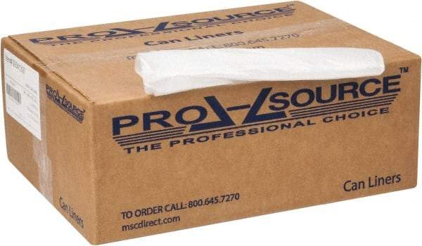 PRO-SOURCE - 1.75 mil Thick, Heavy-Duty Trash Bags - Linear Low-Density Polyethylene (LLDPE), 50" Wide x 60" High, Clear - Best Tool & Supply