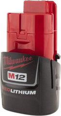 Milwaukee Tool - 12 Volt Lithium-Ion Power Tool Battery - 1.5 Ahr Capacity, 1 hr Charge Time, Series M12 RED - Best Tool & Supply