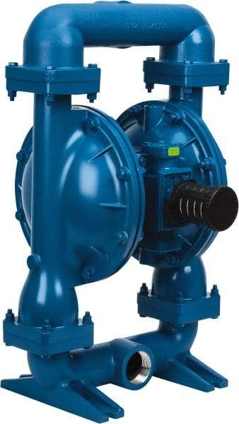 SandPIPER - 2" NPT, Metallic, Air Operated Diaphragm Pump - Santoprene Diaphragm, Aluminum Housing - Best Tool & Supply