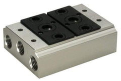 ARO/Ingersoll-Rand - 3/8", 3/8" 2 Station Manifold Stacking Solenoid Valve - For Use with 2 Station - Best Tool & Supply