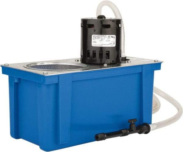 Little Giant Pumps - 1 Gallon Tank Capacity, 6' Coolant Line, Polypropylene Tank, Flood Coolant System - 12" Tank Length x 6" Tank Width x 9-1/4" Tank Height - Best Tool & Supply