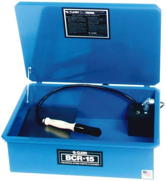 Build-All - Bench Top Solvent-Based Parts Washer - 5 Gal Max Operating Capacity, Steel Tank, 120 Input Volts - Best Tool & Supply