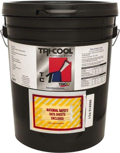 Trico - Tri-Cool TC-1, 5 Gal Pail Cutting Fluid - Synthetic, For Broaching, Grinding, Machining, Tapping - Best Tool & Supply