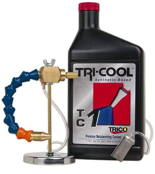 Trico - 1 Qt Tank Capacity, Tankless Mist Coolant Unit - 7' Coolant Line Length, 7" Hose Length - Best Tool & Supply