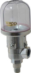 Trico - 1 Outlet, Plastic Bowl, 2 Ounce Constant-Level Oil Reservoir - 1/4 NPT Outlet, 1-15/16" Diam x 4-3/8" High - Best Tool & Supply