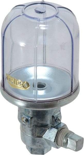 Trico - 1 Outlet, Plastic Bowl, 4 Ounce Constant-Level Oil Reservoir - 1/4 NPT Outlet, 2-5/16" Diam x 5-1/16" High - Best Tool & Supply