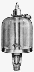 Trico - 1 Outlet, Acrylic Bowl, 8 Ounce Manual-Adjustable Oil Reservoir - 3/8 NPT Outlet, 2-5/8" Diam x 6-3/8" High - Best Tool & Supply