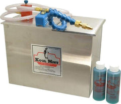 Kool Mist - 1 Outlet, 3 Gal Tank Capacity, Stainless Steel Tank Mist Coolant System - 4' Coolant Line Length, 12" Hose Length, 5/16" Nozzle Diam - Best Tool & Supply