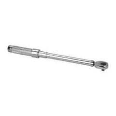 Proto - 3/8" Drive Micrometer Type Ratchet Head Torque Wrench - 16 Ft/Lb to 80 Ft/Lb Torque, 15-1/2" OAL, Ratchet Head - Best Tool & Supply