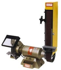 Kalamazoo - 48 Inch Long x 2 Inch Wide Belt, 7 Inch Diameter, Horizontal and Vertical Combination Sanding Machine - 3,450 Ft./min Belt Speed, 1/2 HP, Single Phase, 5/8" Arbor - Best Tool & Supply