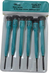 Moody Tools - 6 Piece Torx Screwdriver Set - Round Shank, Multi Handle, Bit Sizes: Torx T3, T4, T5, T6, IP8 & IP10 - Best Tool & Supply