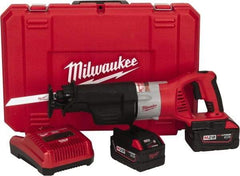 Milwaukee Tool - 28V, 0 to 2,000, 0 to 3,000 SPM, Cordless Reciprocating Saw - 1-1/8" Stroke Length, 15-7/8" Saw Length, 2 Lithium-Ion Batteries Included - Best Tool & Supply