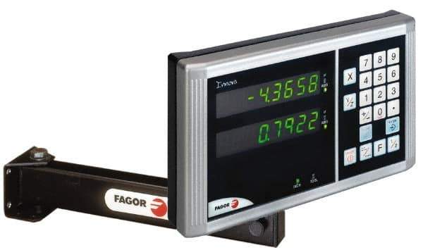 Fagor - 2 Axis, 18" X-Axis Travel, 8" Y-Axis Travel, 18" Z-Axis Travel, Grinding DRO System - 0.0002"/0.0005" Resolution, 5µm Accuracy, LED Display - Best Tool & Supply