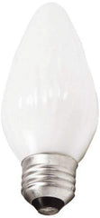 Philips - 40 Watt Incandescent Decorative Medium Screw Lamp - 2,700°K Color Temp, 300 Lumens, 120 Volts, Dimmable, F15, 2,000 hr Avg Life - Best Tool & Supply