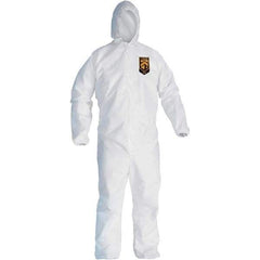 KleenGuard - Size M SMS General Purpose Coveralls - White, Zipper Closure, Elastic Cuffs, Elastic Ankles, Serged Seams - Best Tool & Supply