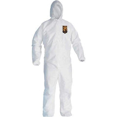 KleenGuard - Size 3XL SMS General Purpose Coveralls - White, Zipper Closure, Elastic Cuffs, Elastic Ankles, Serged Seams - Best Tool & Supply