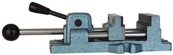 Wilton - 6-3/16" Jaw Opening Capacity x 1-13/16" Throat Depth, Horizontal Drill Press Vise - 6" Wide x 1-13/16" High Jaw, Stationary Base, Standard Speed, 18.9" OAL x 6.3" Overall Height, Cast Iron - Best Tool & Supply