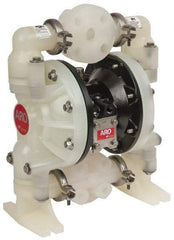 ARO/Ingersoll-Rand - 1" NPT, Nonmetallic, Air Operated Diaphragm Pump - PTFE Diaphragm, Polypropylene Housing - Best Tool & Supply