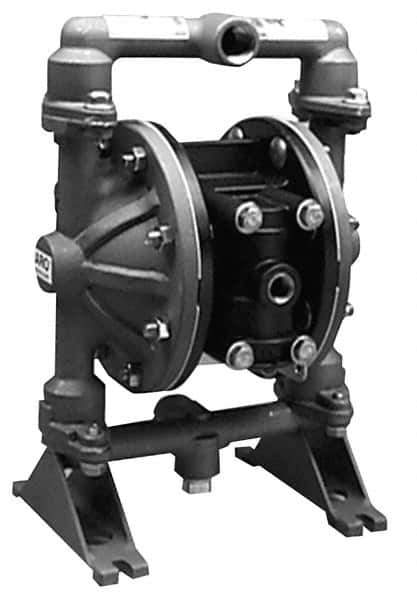 ARO/Ingersoll-Rand - 1/2" NPT, Metallic, Air Operated Diaphragm Pump - PTFE Diaphragm, Aluminum Housing - Best Tool & Supply