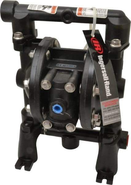 ARO/Ingersoll-Rand - 1/2" NPT, Metallic, Air Operated Diaphragm Pump - Nitrile Diaphragm, Aluminum Housing - Best Tool & Supply