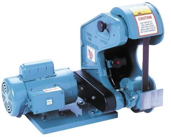 Burr King - 42 Inch Long x 1 Inch Wide Belt Grinder - 3/4 hp, 120 Volts, Vertical Belt, 5,300 Ft. per Min Belt Speed - Best Tool & Supply