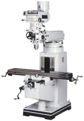 Vectrax - 10" Table Width x 54" Table Length, Variable Speed Pulley Control, 3 Phase Knee Milling Machine - R8 Spindle Taper, 5 hp - Best Tool & Supply